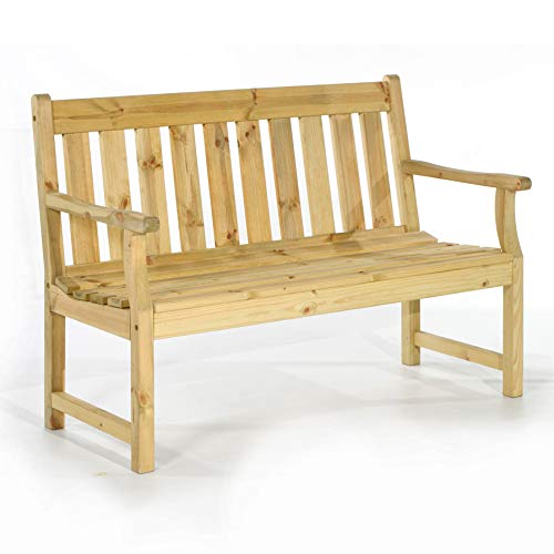 BrackenStyle Classic 2 Seater Wooden Garden Bench Treated FSC Scandinavian Pine