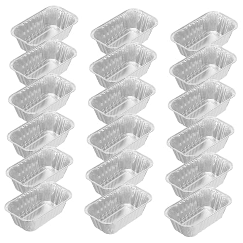 Mipcase 50 pezzi Vaschette Alluminio Rettangolari per Pane e Dolci Contenitori Alluminio per Forno Teglie da Forno Resistenti e