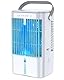 RenFox Mobiler Klimaanlage 4 in 1 Energiesparender Mini Luftkühler mit großem wassertank (1200 ml), 3 Stufen Verdunstungskühlung, 7 Farb LED, Timer und geräuscharm für Home Office und Schlafzimmer