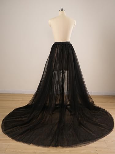 EllieWely Overskirt Short Front Long Back Party Tutu Tulle Skirt R054
