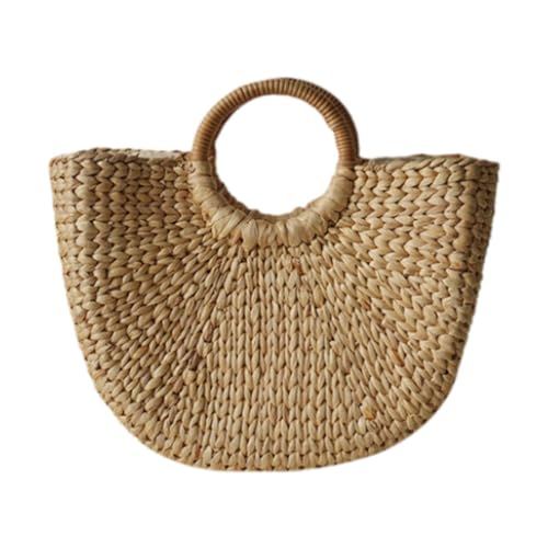 Sac de plage tissé en paille souple et grand panier pour le shopping