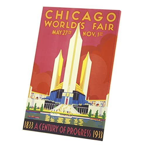 Toile imprimée Chicago World's Fair 1933 œuvre d'art rétro finition premium