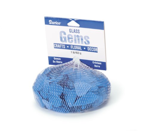 Darice 1140-63 Frosted Sea Glass, 1-Pound, Pacific Blue