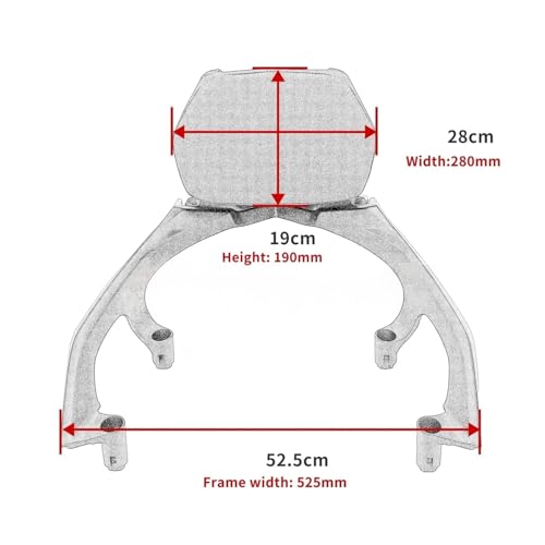 Arrière dossier copilote TMAX 530 de qualité supérieure noir - 3