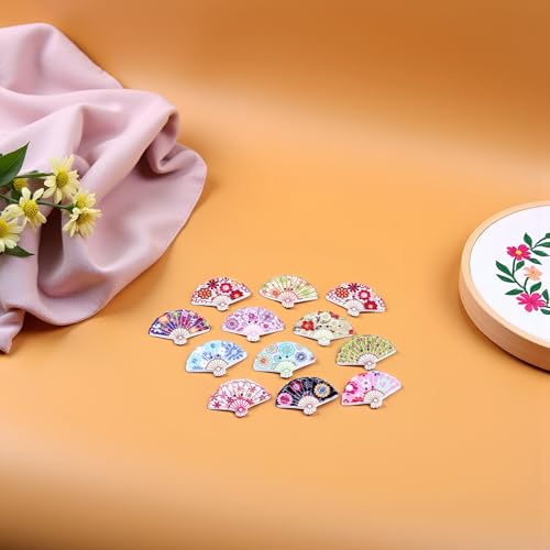 Image of ZhangyiHot 4 Pcs Random Color Fan Needle Minder, Pin Holder for Cross Stitch, Needlework and Embroidery Accessories(ZS645)