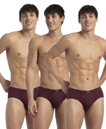 Image of Jockey 8035 Men's Super Combed Cotton Solid Brief with Ultrasoft Concealed Waistband (Pack of 3) Port Royale XXL
