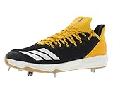 Zapatos de béisbol adidas Boost Icon 4 tacos para hombre, Naranja Negro Blanco, 48 2/3 EU