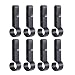 Canomo Pack of 24 Helmet Headlamp Clips Hardhat Hooks for Helmet, Hard Hat, Safety Cap, Black