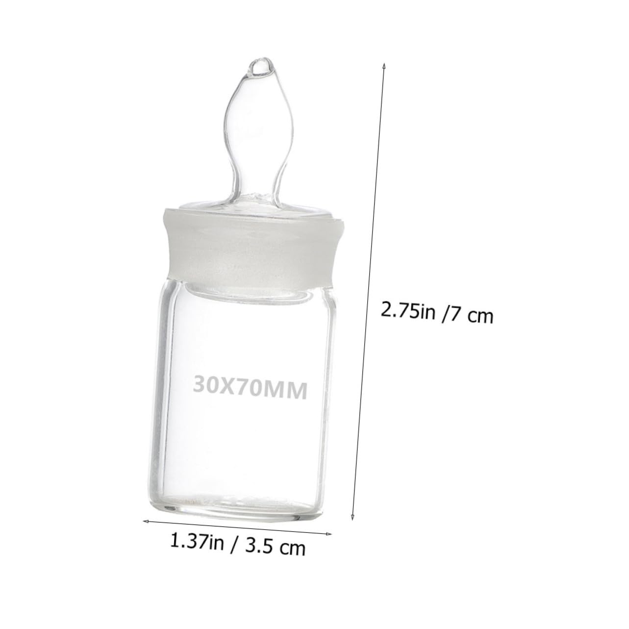NAMOARLY 4pcs Weighing Bottle Chemical Reagent Bottle Laboratory Supplies Wide Mouth Reagent Bottles Laboratory Reagent Bottle Sample Sealing Bottle Laboratory Equipment Transparent Glass