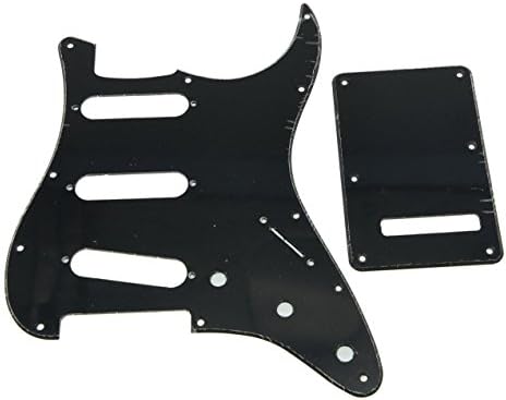 Amazon.com: IKN 3Ply Black Strat Pickguard Backplate Set for 3 