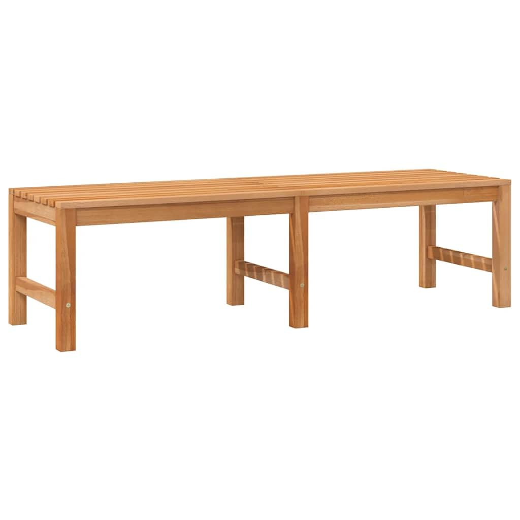 Banco de jardín de 150 cm de madera maciza de teca para interior y exterior con madera seca técnica y superficie lisa, duradero y resistente a la intemperie, banco perfecto
