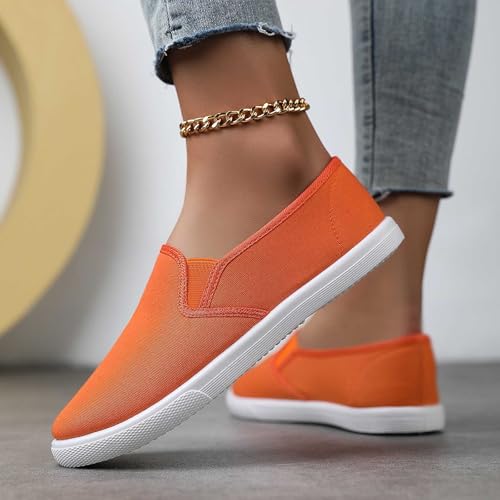 Women's Casual Slip On Canvas Sneakers Fashionable Comfortable Flat Shoes for Daily Wear with Jeans and Pants4