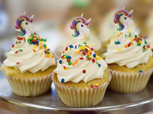 10 Count Special Cake Candles Topper With Holder For Wedding Party Birthday Valentine's Day Cake Decoration, Perfect Wish Gift For Kid And Adult (Unicorn) #TOP2