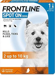 Leeway FRONTLINE SPOT ON SMALL DOG 2~10KG FLEA TICK & MITE KILLS & PREVENTS (X1 PIPETTE PACK)