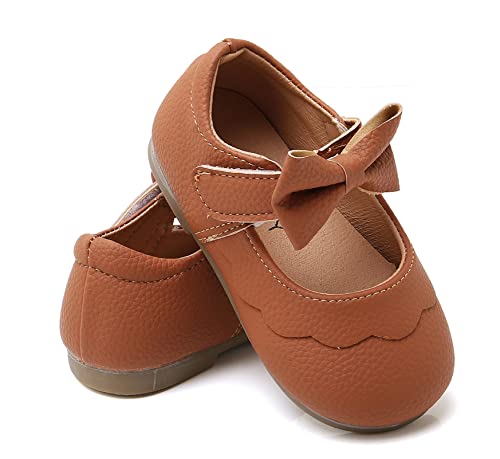 WILLFUN Toddler Little Girls Mary Jane Flats Bowknot Princess Dress Ballet Shoes Non-Slip Soft Sole School Party Girl’s Shoes4