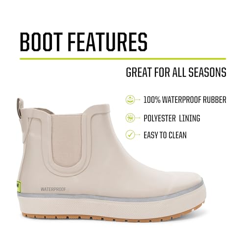 Image of Western Chief Womens Waterproof Element Chelsea Rain Boots | Ladies pull on ankle boot with reflective details, cushioned insole, and traction outsole for wet weather and casual wear.
