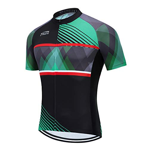 SPALL Men's Cycling Jersey Short Sleeve Set With Padded Shorts - Anti-Microbial & Anti-Odor