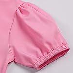 Coseaon Peach Cosplay Disfraz Niña Peach Princesa Vestido de Melocotón con Corona Guantes Varita de Mágica Difraces Halloween Navidad Carnaval 4-15 años