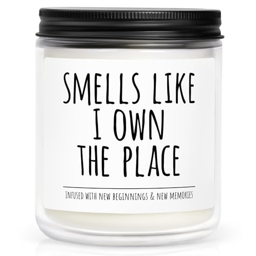 Greatabox New Home Gifts, House Warming Gifts New Home for Couple Friends Women Men, House Warming Candle - 7oz Soy Wax Lavender Scented Candle
