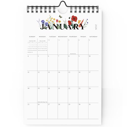 Cabbrix Mini Calendar 2026 Wall Calendar 12 Months Calendar Runs from January 2026 to December 2026 Small Vertical 6 x 9 Inch Monthly Planner for School Office Home Organizing