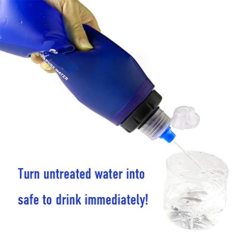 Garrafa, Andoer Frasco flexível flexível dobrável Saco de filtro de água Bexiga Garrafa de filtração