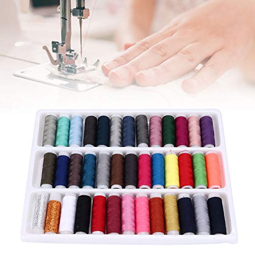 Kit de 39 piezas de hilo para coser, hilo de poliéster para máquina de coser y bordado, suministros para bordado, acolchado a mano y manualidades DIY miniatura 6