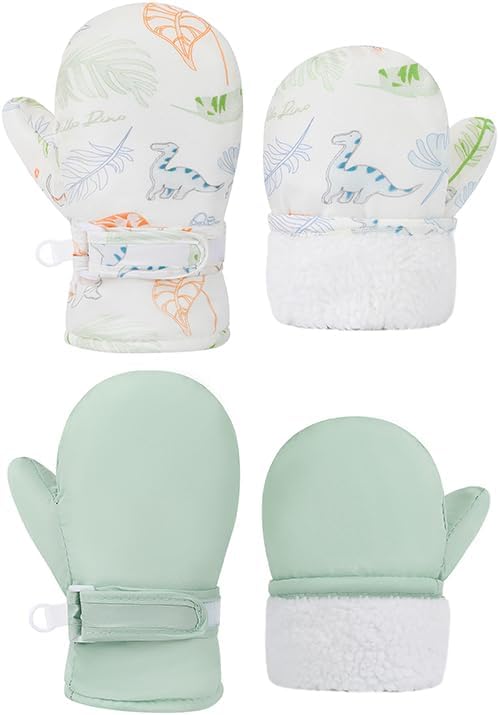 Baby Toddler Mittens Waterproof Winter Snow Gloves Cold Weather Warm Ski Fleece Kids Boys Girls 1t 2t 3t 4t