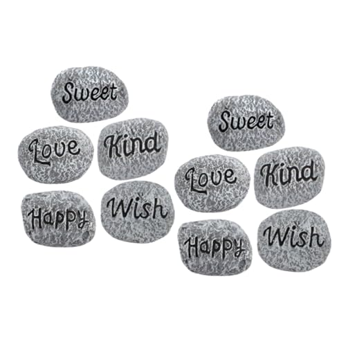 CLISPEED 10pcs Polished Natural Landscape Rocks Reusable Aquarium Stones Decorative Pebbles for Flowerpots Fish Tank Garden Features