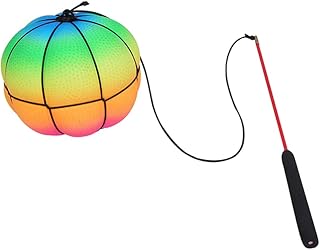 Uonlytech Toy Lanterns for Kids Pumpkin Lantern Glowing Pumpkin Toy Lanterns Luminous Ball Toy Pumpkin Toy Autumn Lantern Party Supplies Gift Toys with Holder Stick Outdoor Pumpkin Lantern