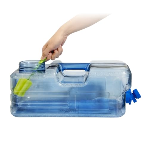 Contenedor de Agua de 4 Galones con Grifo, Cantimplora Portátil para Camping, sin Fugas, para Almacenamiento de Agua al Aire Libre miniatura 3