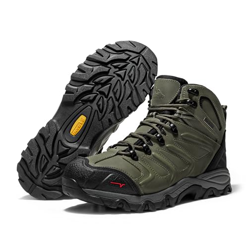 Image of NORTIV 8 Men's Ankle High Waterproof Hiking Boots Outdoor Lightweight Shoes Trekking Trails Armadillo