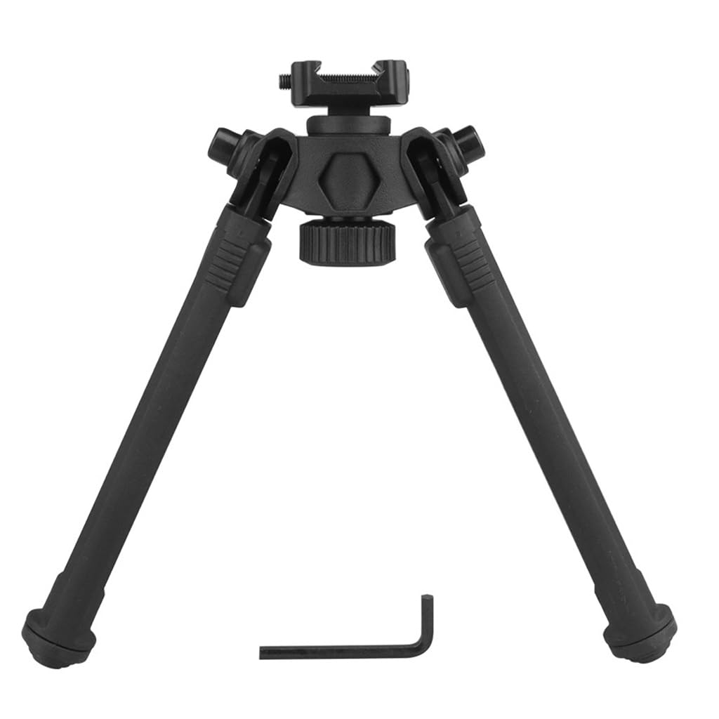 Bipied Tactique Portable, Léger Et Réglable, De 7,5 À 10,6 Pouces, for La Chasse en Plein Air, avec Adaptateur De Montage(BK - Rail Mounts)