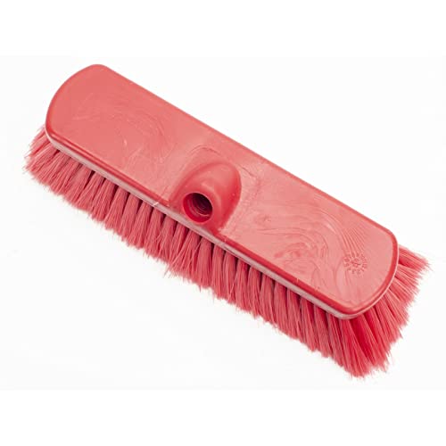 Image of SPARTA 41278EC05 Flo-Thru Plastic Wall Scrub Brush, Equipment Brush With Soft Nylex Bristles For Industrial Kitchens, Hospitals, Commercial Cleaning, 4 Inches, Red, (Pack of 12)