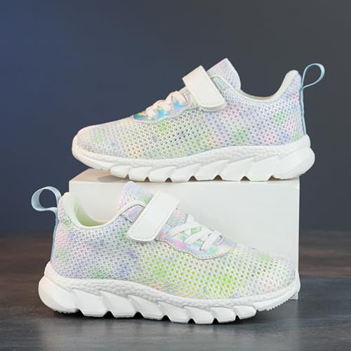 Girls Athletic Shoes Breathable Mesh Running Non-Slip Sneakers Soft Sole School Lightweight Sports Cute Tennis Shoes3