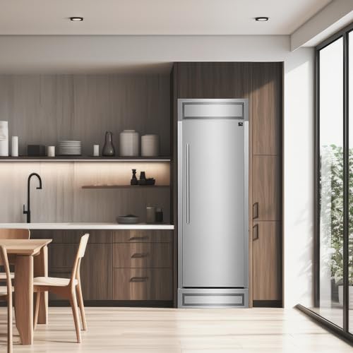 Forno C-FFFFD1722-28LS Maderno 26.7 Inch Convertible Stainless Steel Refrigerator/Freezer With Touch Control & Led - 13.6 Cu. Ft Refrigerator - Left Swing Door Fridge thumb #1