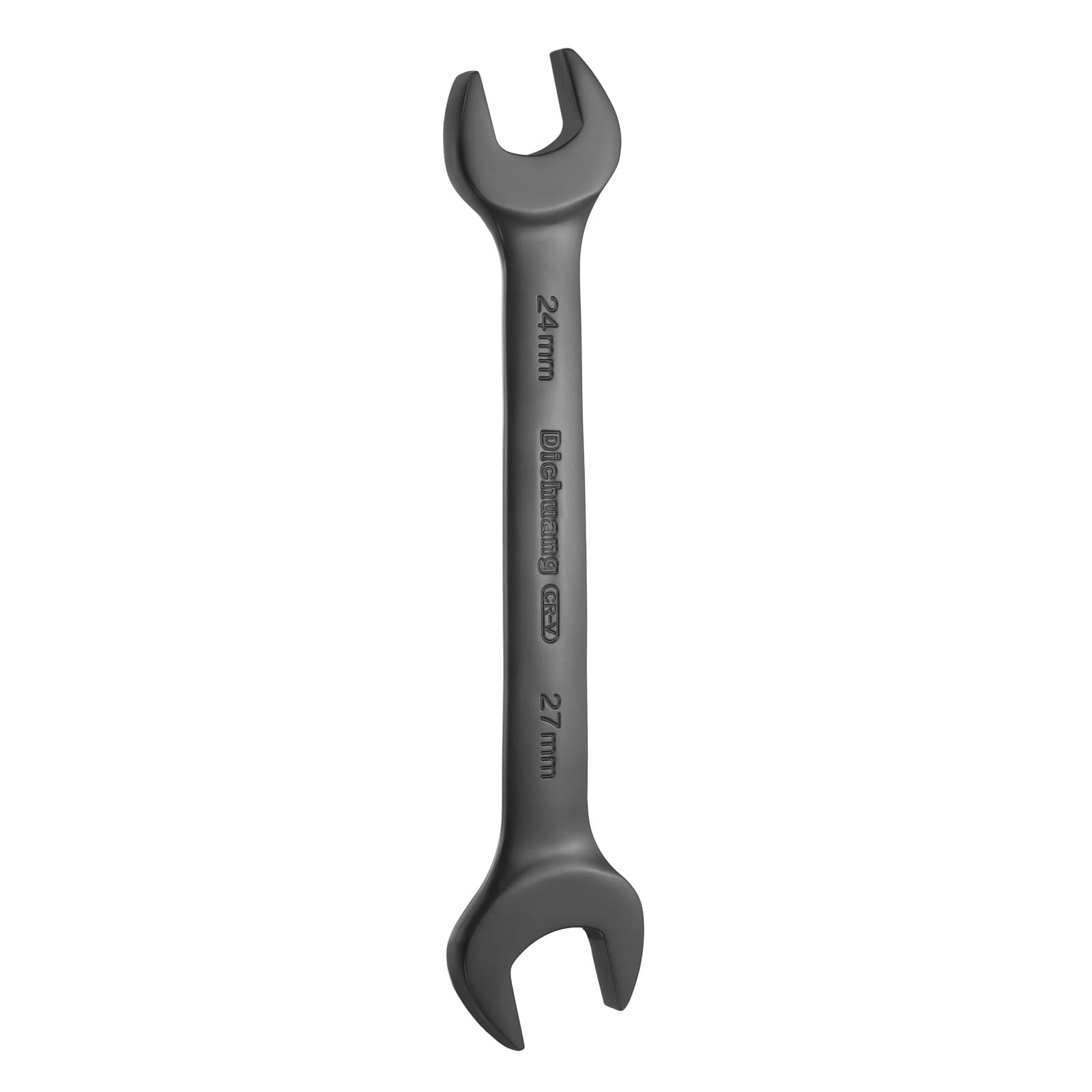 sourcing map 1pcs Thick Double Open End Wrench 24mm x 27mm Metric Dual Open Ended Spanner Flat Head Wrench for Automotive Repair Furniture Assembly, Black