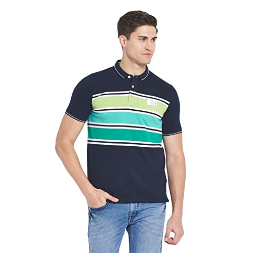 Image of Duke Stardust Men Half Sleeve D. Navy Cotton T-Shirt