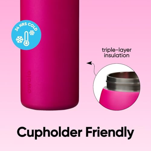 Image of Owala FreeSip Insulated Stainless Steel Water Bottle with Straw, BPA-Free Sports Water Bottle, Great for Travel, 40 Oz, Read My Lips