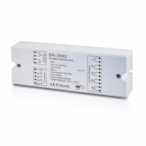 RGBW Verstärker für z.B. Homematic, HmIP, RGBW Streifen 12-36V DC, 4x 8A