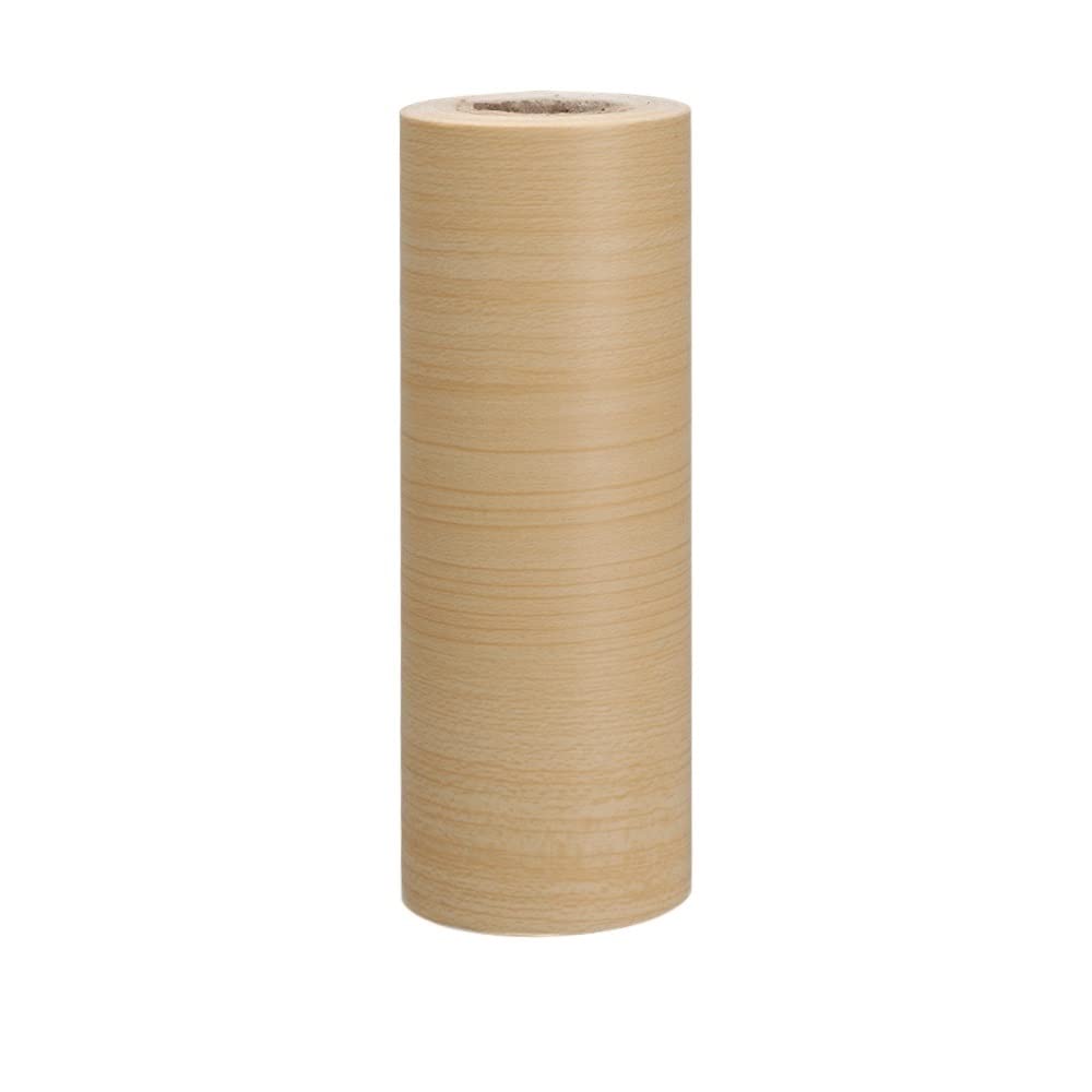 Zpfdsg Beige-12Cm X 5M Wallpaper Borders Home Decor Skirting Line Vinyl Decals Self-Adhesive Wood Baseboard Wall Border Stickers Waist Wallpaper(Beige-12Cm X 5M)