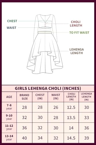 Image of Fashion Dream Girl's Silk Blend Readymade Lehenga Choli Set |Lehenga Choli for Girls|Ethnic Wear|Kids Lehenga