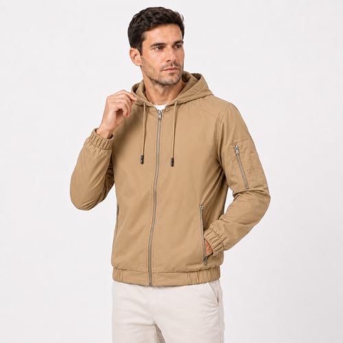 Image of MIA FASHION Men's Rain Jacket Waterproof Full Sleeve Zipper Coat for Bike Riding, Travel & Daily Use