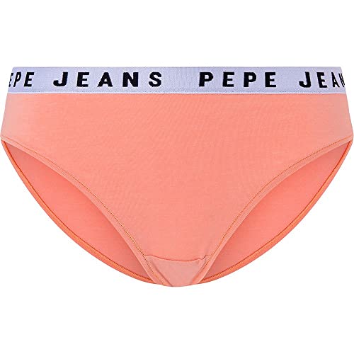 Pepe Jeans Solid Bikini Style Underwear, Naranja (Peach), S para Mujer