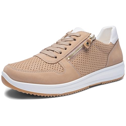 ARA Women's Osaka Sneaker, Sand White, 7 UK Wide