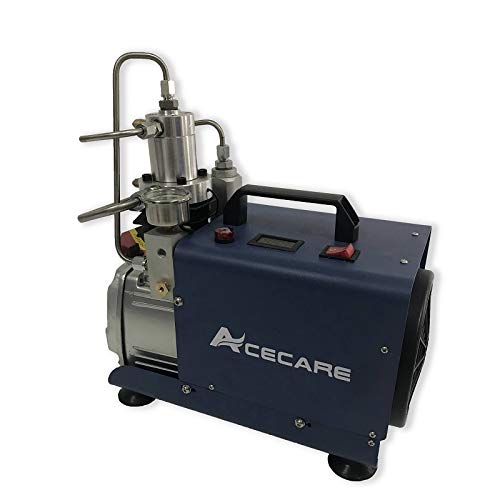 AcecarePCP Air Compressor 4500Psi High Pressure Air Compressor PCP Air Pump Auto-stop Electric 30Mpa for PCP Rifle Paintball Scuba Tank Filling