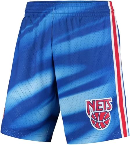 Mitchell & Ness New Jersey Nets 1990-91 Men's Blue Swingman Shorts (Medium)