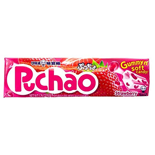 UHA Mikakuto 299191 1.76 oz Puchao Strawberry Candy44; Pack of 10