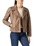 Zip fastening CREAM Veste en cuir Crrabia Femme, Marron, 34 EU