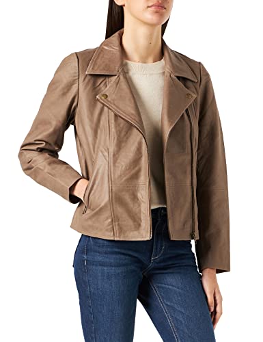 Veste en cuir Crrabia CREAM pour femme | Une coupe ajustée et élégante
