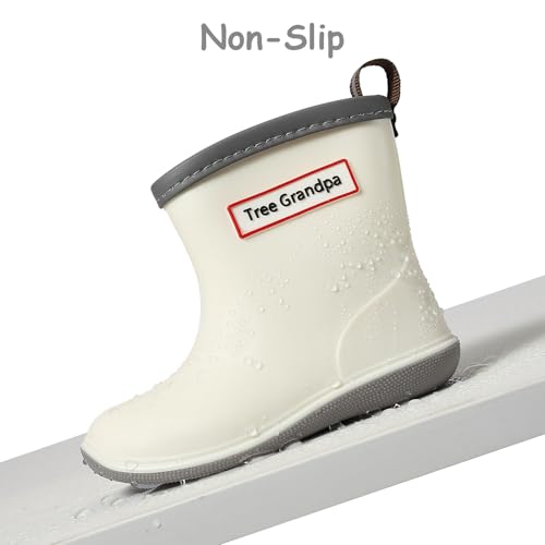 Tree Grandpa Toddler Rain Boots Baby Kids Easy-on Rain shoes Children Waterproof Shoes for Boys Girls(1-6 Years) by Tree Grandpa - Used condition - Image 4